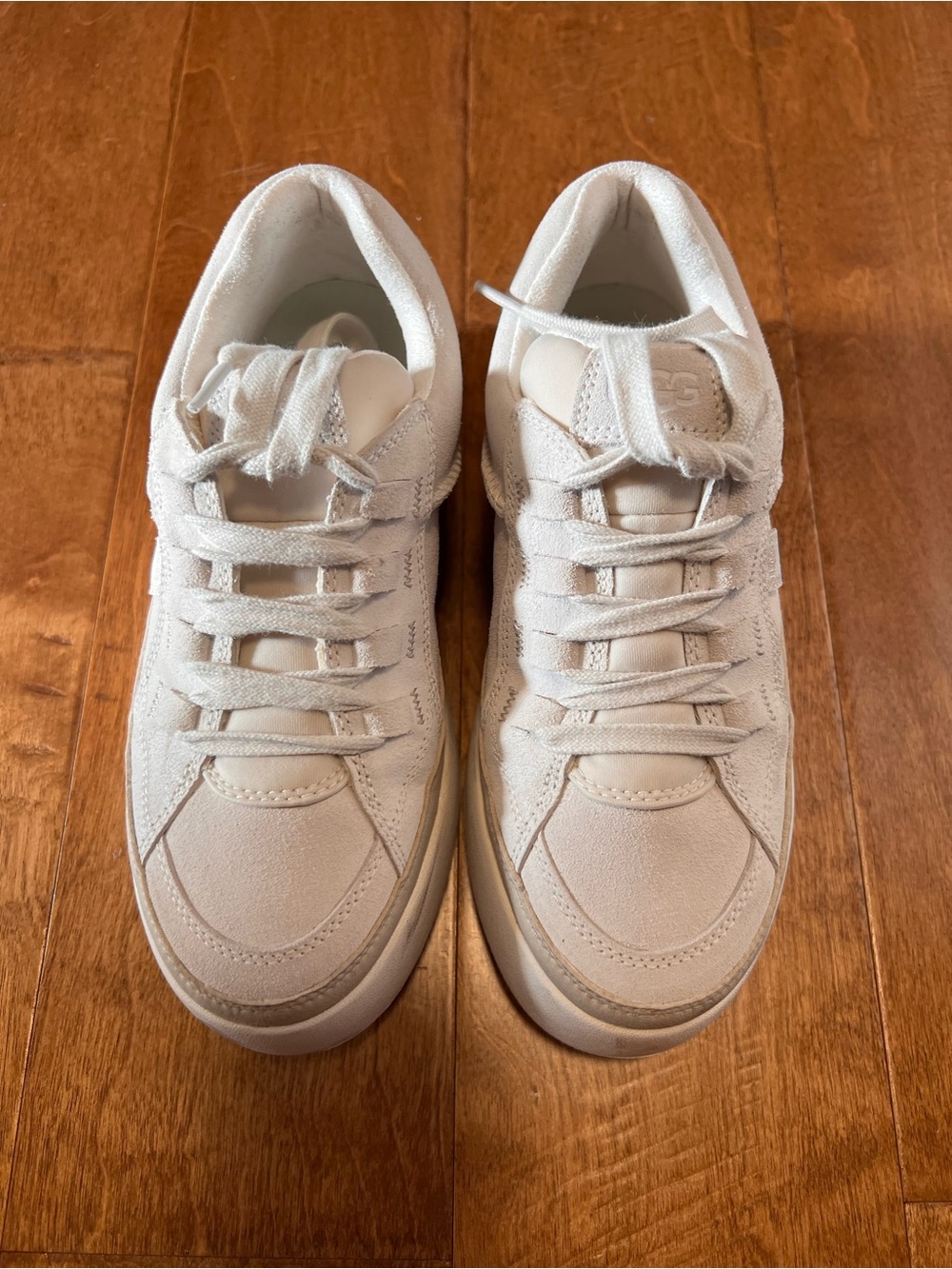 UGG Off-White Suede Low-Top Sneakers